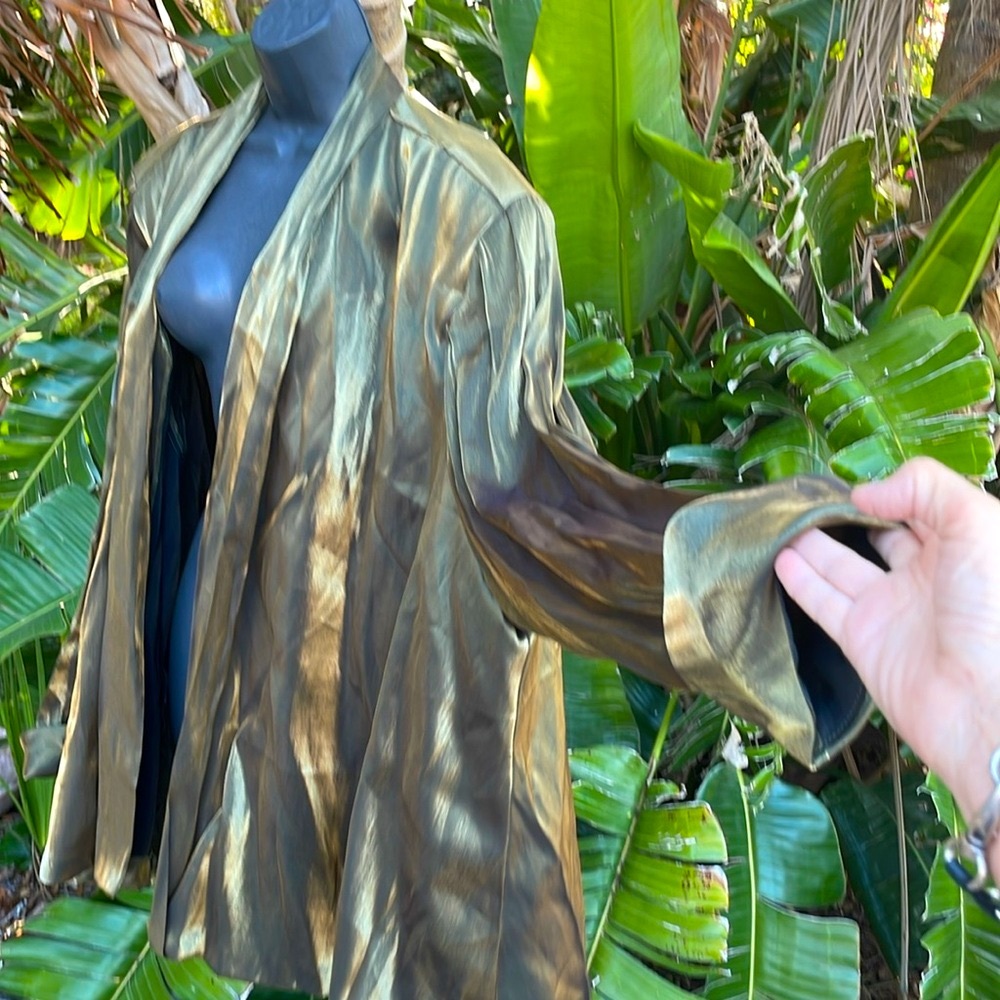 Gold lame swing jacket